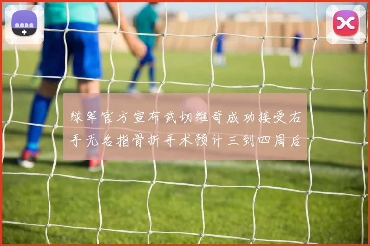 绿军官方宣布武切维奇成功接受右手无名指骨折手术预计三到四周后复查